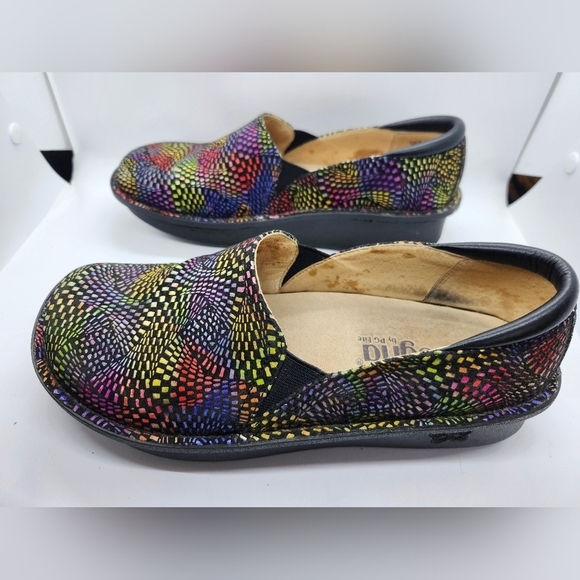 Alegria Leather Debra Viewmaster closed heel clog slip resistant sz 37/8 - Picture 5 of 9